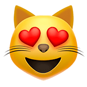 😻 Emoji lachende Katze mit Herzen als Augen Apple iOS 11.2.