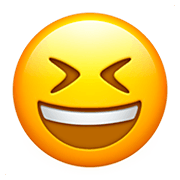 😆 Emoji grinsendes Gesicht mit zusammengekniffenen Augen Apple iOS 11.2.