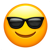 😎 Emoji Rosto Sorridente Com óculos Escuros na Apple iOS 11.2.