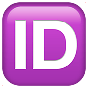 🆔 Emoji Großbuchstaben ID in lila Quadrat Apple iOS 11.2.