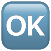 🆗 Emoji Großbuchstaben OK in blauem Quadrat Apple iOS 11.2.