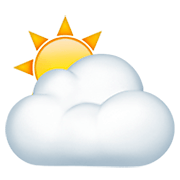 ⛅ Emoji Sol Detrás De Una Nube en Apple iOS 11.2.