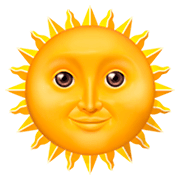 Emoji 🌞 Faccina Sole su Apple iOS 11.2.