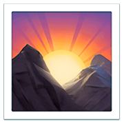 🌄 Emoji Sonnenaufgang über Bergen Apple iOS 11.2.