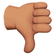 👎🏽 Emoji Polegar Para Baixo: Pele Morena na Apple iOS 11.2.