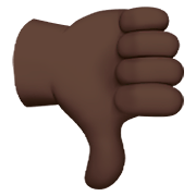 👎🏿 Emoji Daumen runter: dunkle Hautfarbe Apple iOS 11.2.