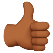 👍🏾 Emoji Polegar Para Cima: Pele Morena Escura na Apple iOS 11.2.