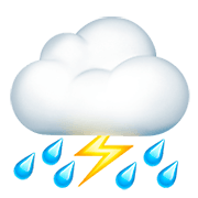 ⛈️ Emoji Nube Con Rayo Y Lluvia en Apple iOS 11.2.