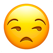 Emoji 😒 Faccina Contrariata su Apple iOS 11.2.