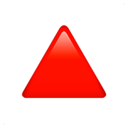 🔺 Emoji Triángulo Rojo Hacia Arriba en Apple iOS 11.2.