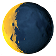 Emoji 🌘 Luna Calante su Apple iOS 11.2.