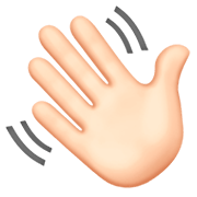 👋🏻 Emoji Mão Acenando: Pele Clara na Apple iOS 11.2.