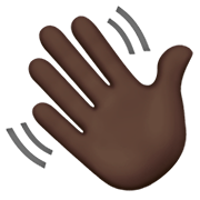 👋🏿 Emoji winkende Hand: dunkle Hautfarbe Apple iOS 11.2.