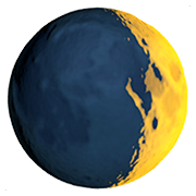 Émoji 🌒 Lune Croissante sur Apple iOS 11.2.