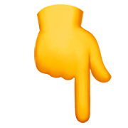 👇 Emoji nach unten weisender Zeigefinger Apple iOS 11.2.