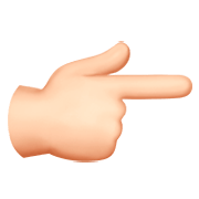 👉🏻 Emoji Dorso Da Mão Com Dedo Indicador Apontando Para A Direita: Pele Clara na Apple iOS 11.2.