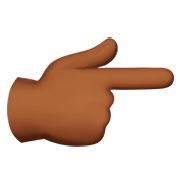 Emoji 👉🏾 Indice Verso Destra: Carnagione Abbastanza Scura su Apple iOS 11.2.
