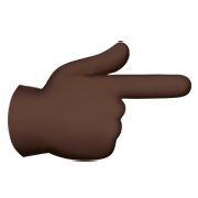 👉🏿 Emoji nach rechts weisender Zeigefinger: dunkle Hautfarbe Apple iOS 11.2.