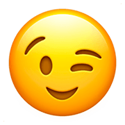 Emoji 😉 Faccina Che Fa L’occhiolino su Apple iOS 11.2.