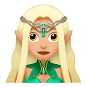 🧝🏼‍♀️ Emoji Elfa: Pele Morena Clara na Apple iOS 11.2.