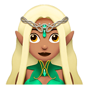 🧝🏽‍♀️ Emoji Elfa: Pele Morena na Apple iOS 11.2.
