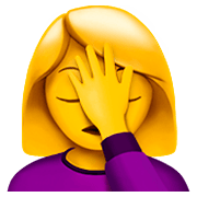 Emoji 🤦‍♀️ Donna Esasperata su Apple iOS 11.2.
