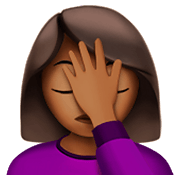Emoji 🤦🏾‍♀️ Donna Esasperata: Carnagione Abbastanza Scura su Apple iOS 11.2.