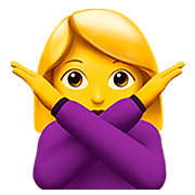 Émoji 🙅‍♀️ Femme Faisant Un Geste D’interdiction sur Apple iOS 11.2.