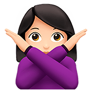 🙅🏻‍♀️ Emoji Mujer Haciendo El Gesto De «no»: Tono De Piel Claro en Apple iOS 11.2.