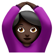 Emoji 🙆🏿‍♀️ Donna Con Gesto OK: Carnagione Scura su Apple iOS 11.2.