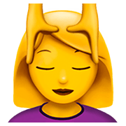 💆‍♀️ Emoji Frau, die eine Kopfmassage bekommt Apple iOS 11.2.