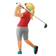 🏌🏼‍♀️ Emoji Mulher Golfista: Pele Morena Clara na Apple iOS 11.2.