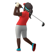 Émoji 🏌🏿‍♀️ Golfeuse : Peau Foncée sur Apple iOS 11.2.