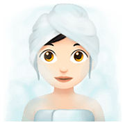 🧖🏻‍♀️ Emoji Mujer En Una Sauna: Tono De Piel Claro en Apple iOS 11.2.