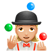 Emoji 🤹🏼‍♀️ Giocoliere Donna: Carnagione Abbastanza Chiara su Apple iOS 11.2.