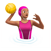 🤽🏽‍♀️ Emoji Mujer Jugando Al Waterpolo: Tono De Piel Medio en Apple iOS 11.2.