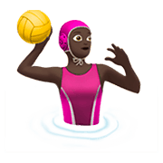🤽🏿‍♀️ Emoji Wasserballspielerin: dunkle Hautfarbe Apple iOS 11.2.