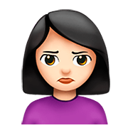 🙎🏻‍♀️ Emoji Mujer Haciendo Pucheros: Tono De Piel Claro en Apple iOS 11.2.