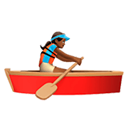Émoji 🚣🏾‍♀️ Rameuse Dans Une Barque : Peau Mate sur Apple iOS 11.2.