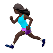🏃🏿‍♀️ Emoji Mujer Corriendo: Tono De Piel Oscuro en Apple iOS 11.2.