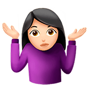 🤷🏻‍♀️ Emoji Mulher Dando De Ombros: Pele Clara na Apple iOS 11.2.