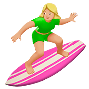 Emoji 🏄🏼‍♀️ Surfista Donna: Carnagione Abbastanza Chiara su Apple iOS 11.2.