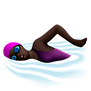 🏊🏿‍♀️ Emoji Mujer Nadando: Tono De Piel Oscuro en Apple iOS 11.2.