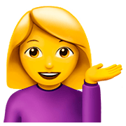 Emoji 💁‍♀️ Donna Con Suggerimento su Apple iOS 11.2.
