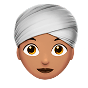 Émoji 👳🏽‍♀️ Femme En Turban : Peau Légèrement Mate sur Apple iOS 11.2.