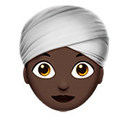Emoji 👳🏿‍♀️ Donna Con Turbante: Carnagione Scura su Apple iOS 11.2.