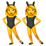 Emoji 👯‍♀️ Donne Con Orecchie Da Coniglio su Apple iOS 11.2.