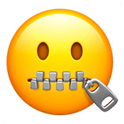 Emoji 🤐 Faccina Con Bocca Con Cerniera su Apple iOS 11.2.