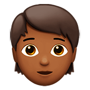 Émoji 🧑🏾 Adulte : Peau Mate sur Apple iOS 11.3.