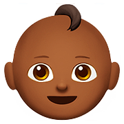 👶🏾 Emoji Baby: mitteldunkle Hautfarbe Apple iOS 11.3.